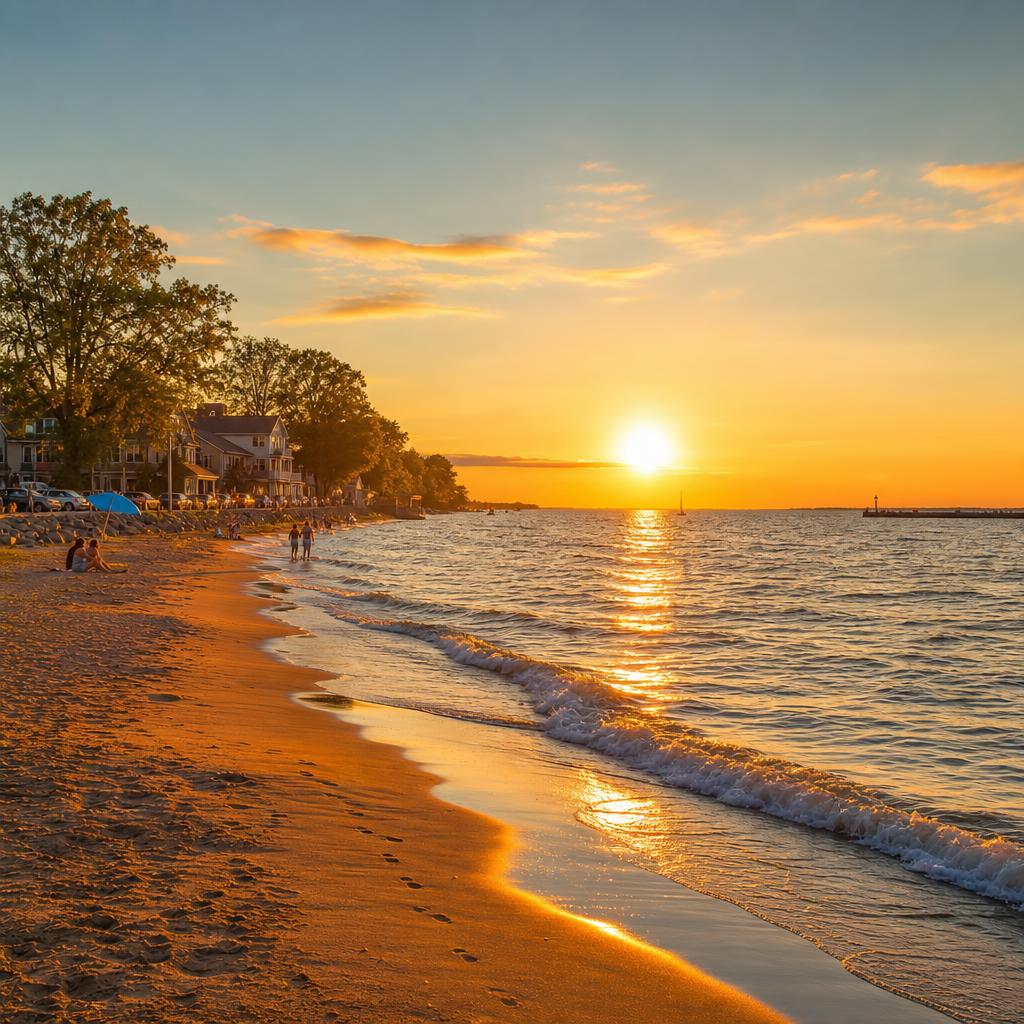 Lake Erie sunset in Angola, NY