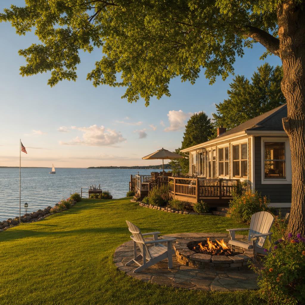 Beautiful Lake Erie shoreline in Angola, NY
